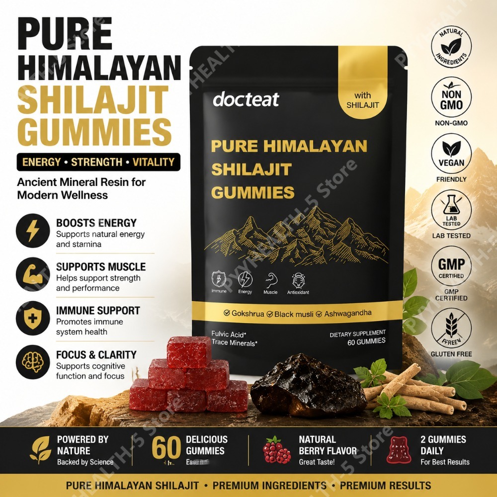 Herbal Wellness For You - Docteat Pure Himalayan Shilajit Gummies with