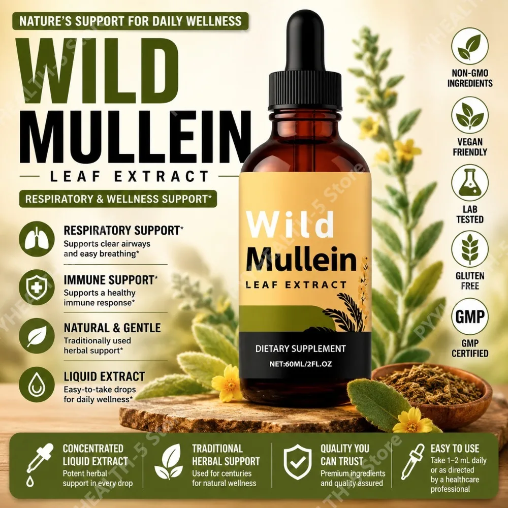 Herbal Wellness For You - Wild Mullein Leaf Drops with Ginger