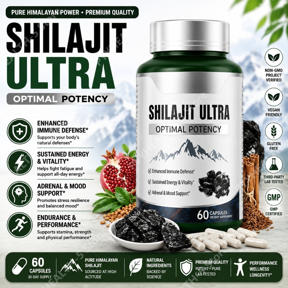 Herbal Wellness Blend - Shilajit Herbal Blend Supplement 60 Capsules