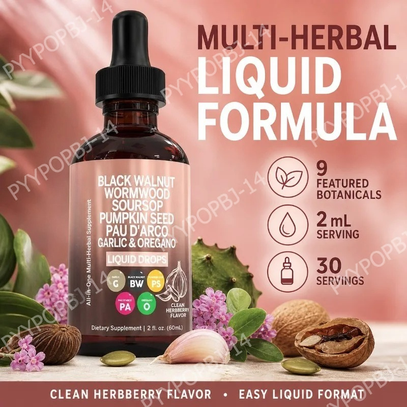 Herbal Wellness Blend - Herbal Liquid Drops with Garlic Black