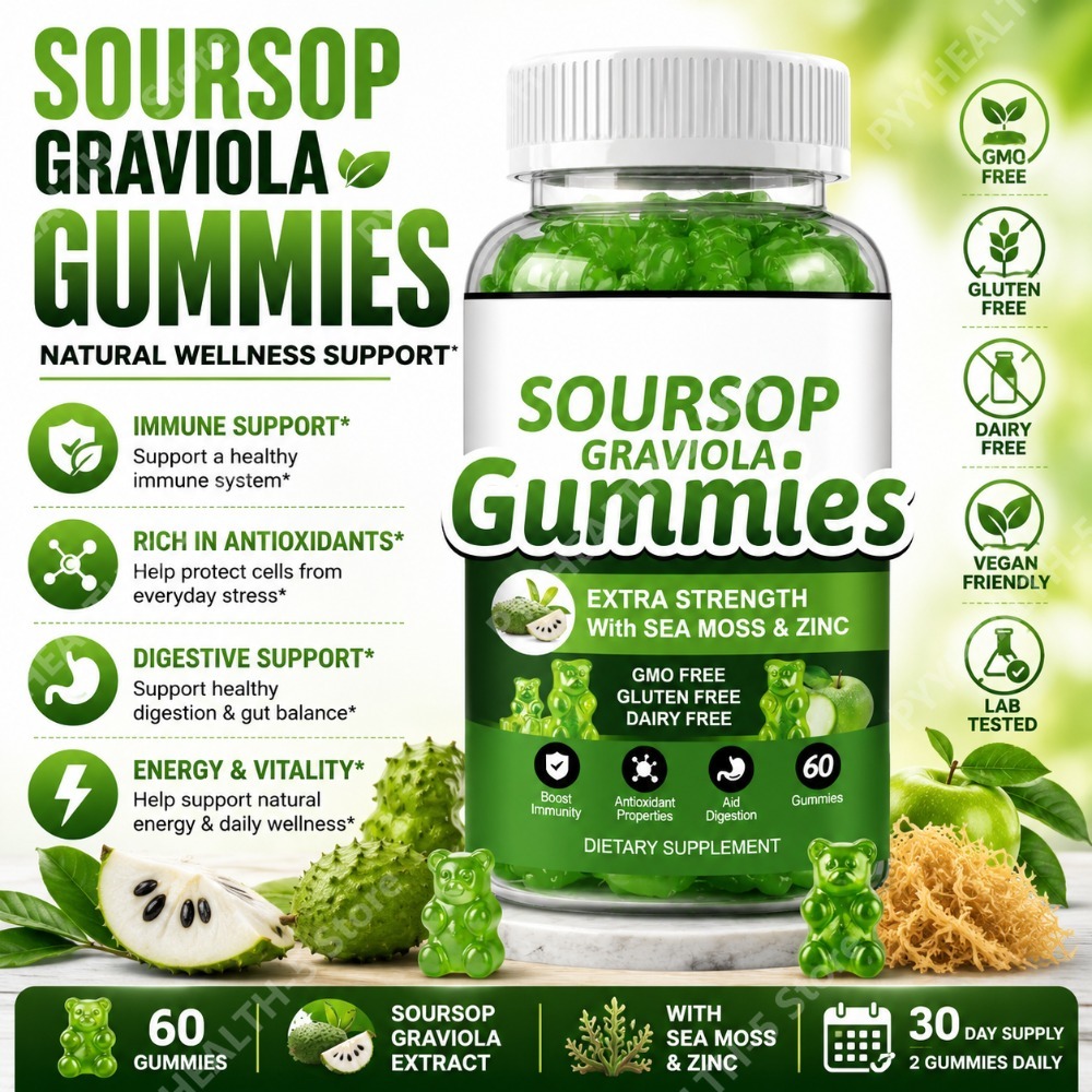 Herbal Wellness Blend - Soursop Graviola Gummies 2000mg with Sea
