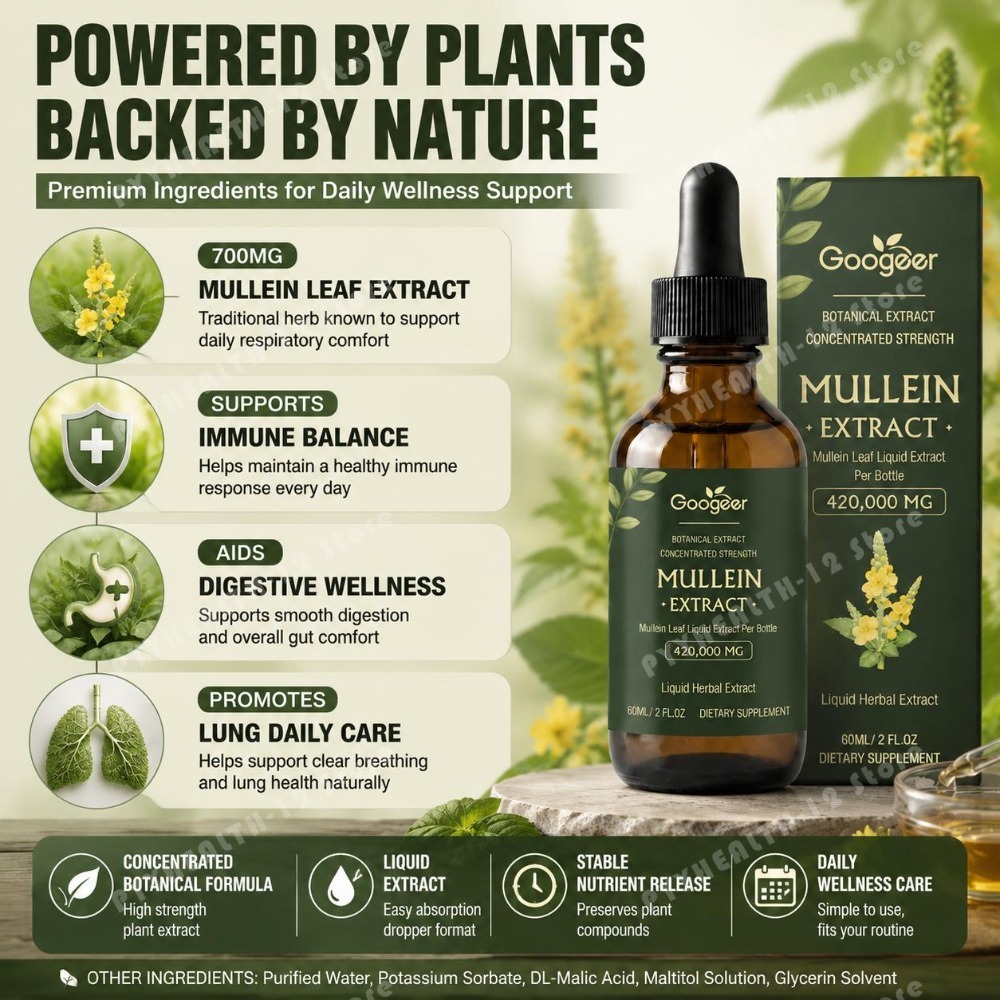 Googeer Mullein Leaf Extract 4 - огляд і ціна Herbal And Wellness Products