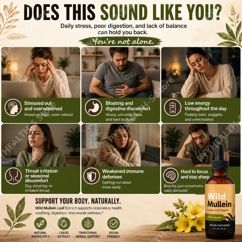 Wild Mullein Leaf Drops with G - огляд і ціна Herbal Wellness For You