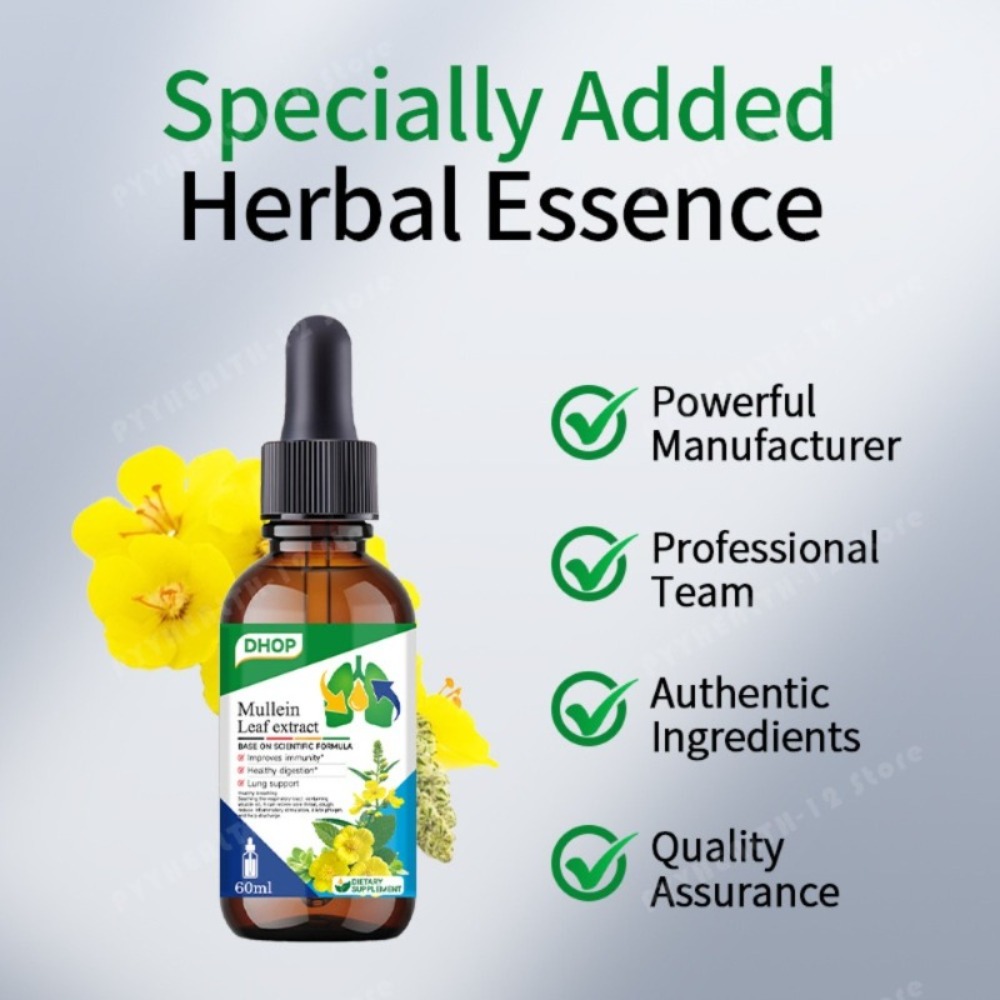 Mullein Leaf Extract Drops 60m - огляд і ціна Herbal Wellness For You