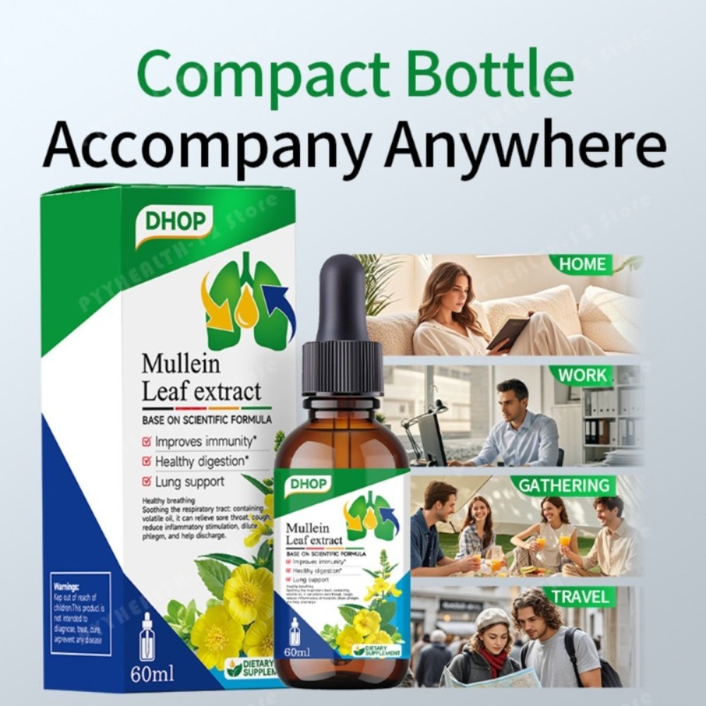 Mullein Leaf Extract Drops 60m - огляд і ціна Herbal Wellness For You