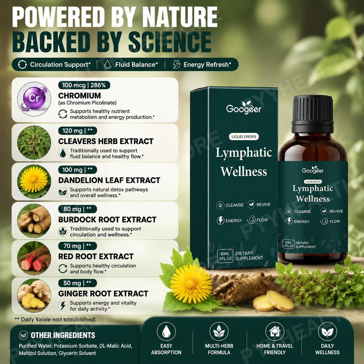 Lymphatic Wellness Liquid Drop - огляд і ціна Herbal Wellness Blend