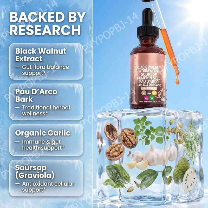 Herbal Liquid Drops with Garli - огляд і ціна Herbal Wellness Blend