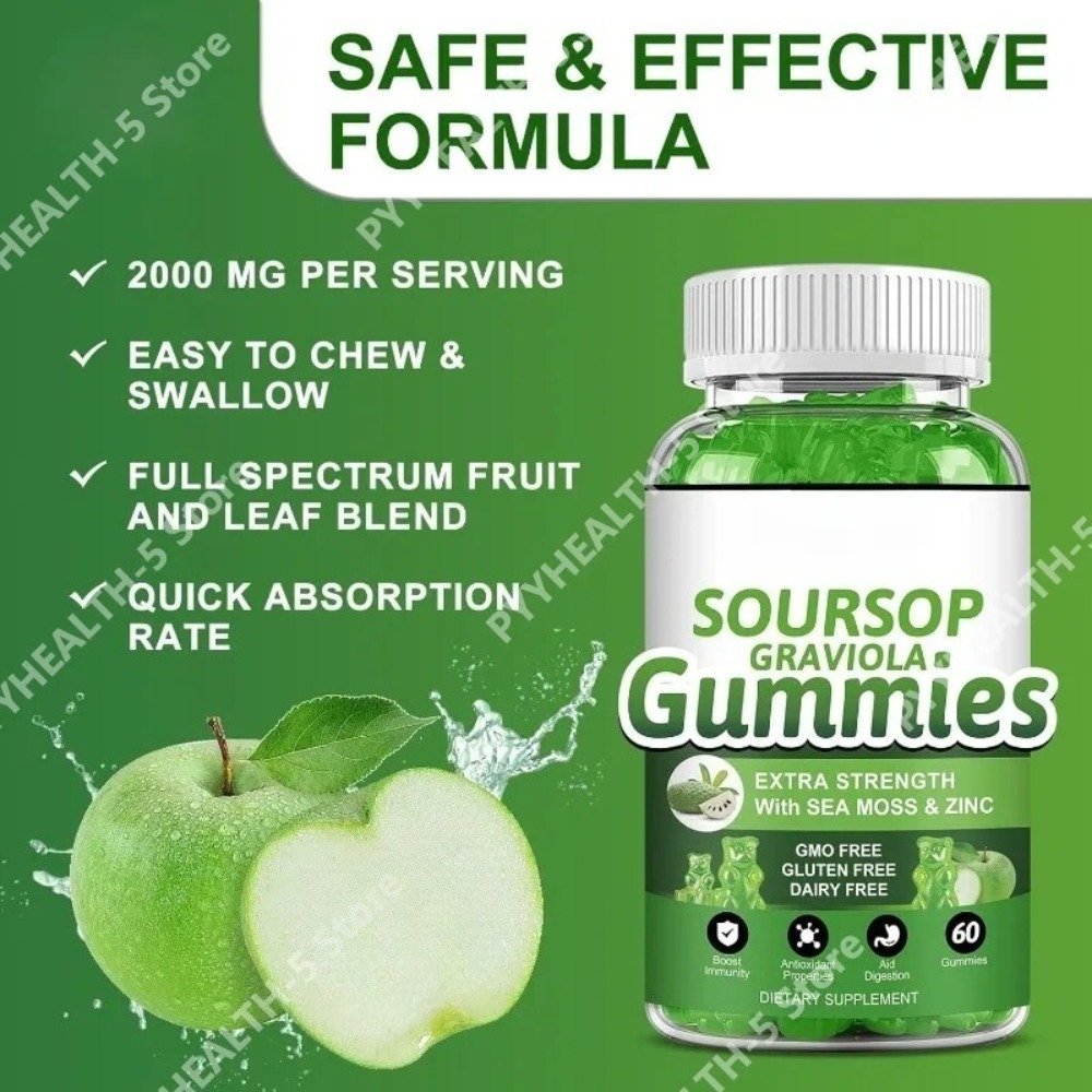 Soursop Graviola Gummies 2000m - огляд і ціна Herbal Wellness Blend