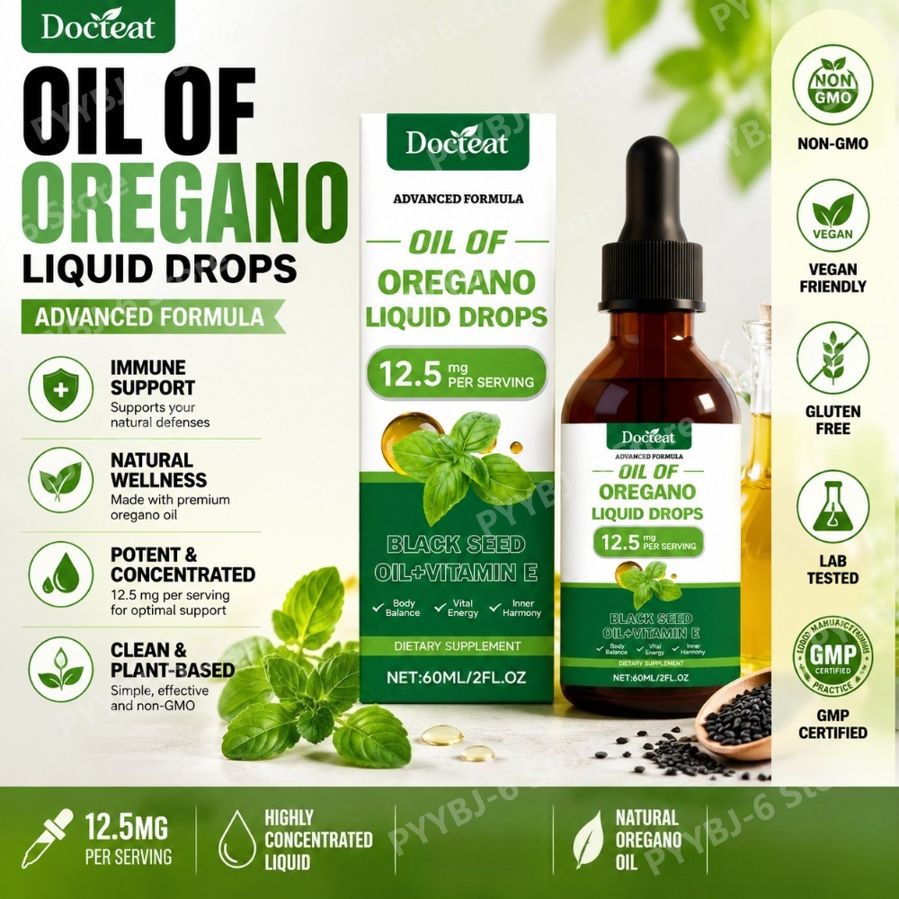 Oregano Oil Liquid Drops 60ml  - огляд і ціна Herbal Wellness For You