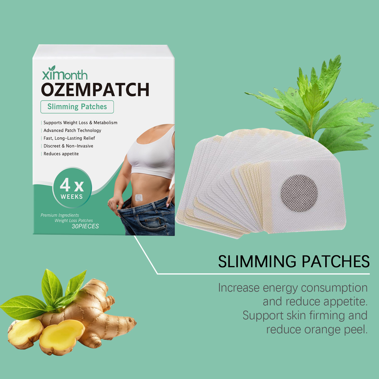 Ximonth Body Shaping Patches I - огляд і ціна Herbal Wellness For You